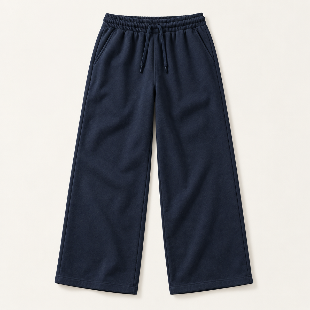 COMMON FORM Wide Leg Trackpants in Navy