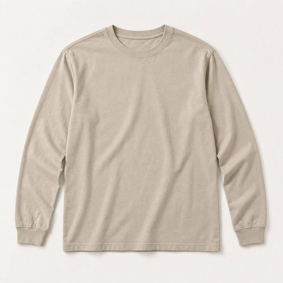 COMMON FORM Long Sleeve Tee in Stone