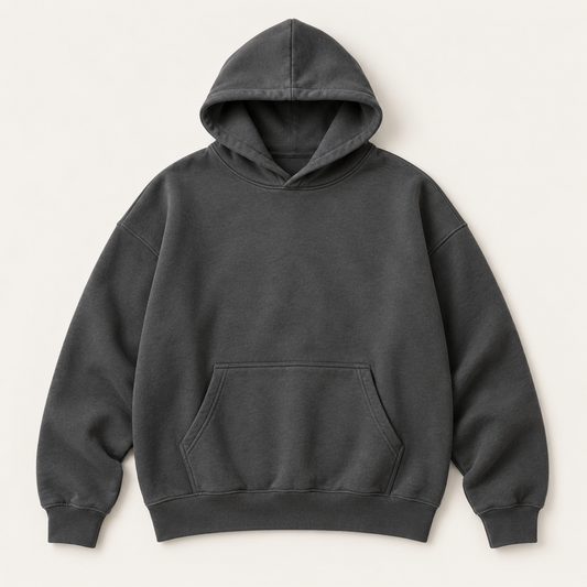 COMMON FORM Essential Hoodie in Charcoal