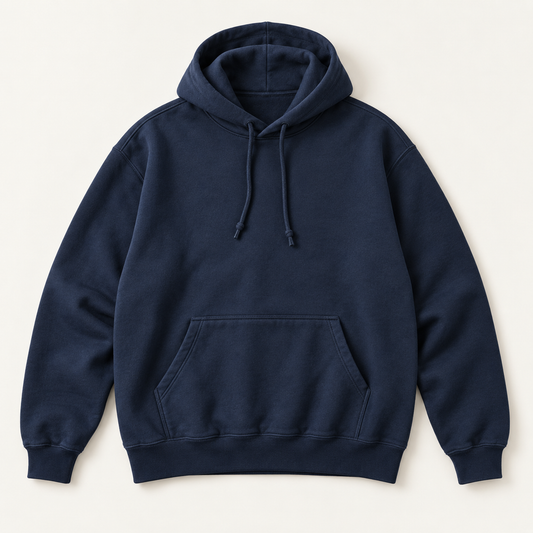 COMMON FORM Relaxed Hoodie in Navy