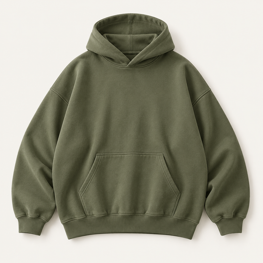 COMMON FORM Oversized Hoodie in Olive