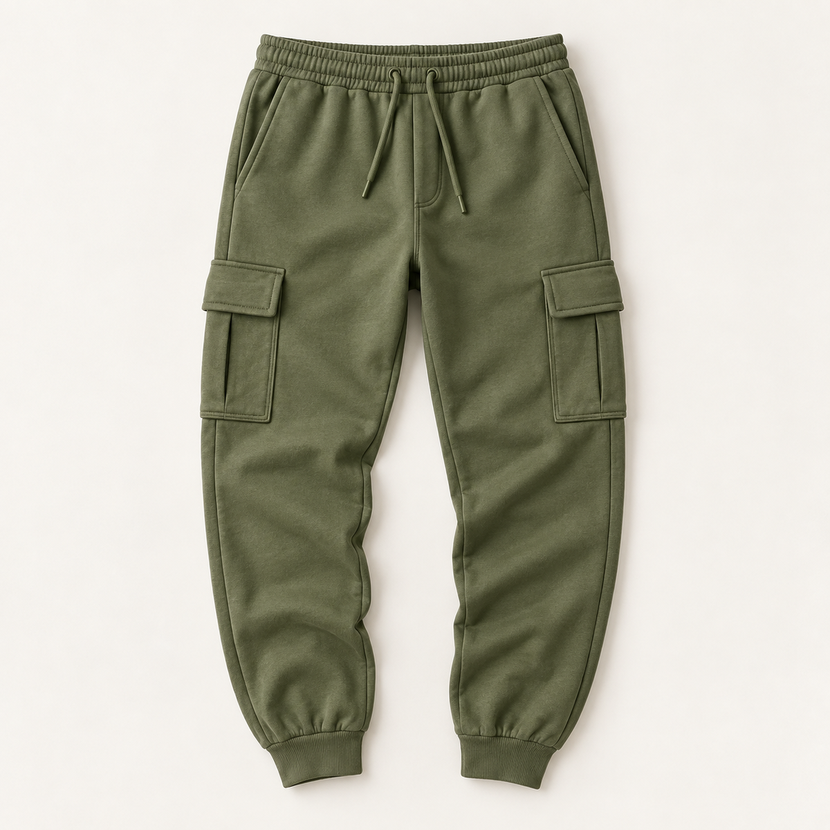 COMMON FORM Cargo Trackpants in Olive